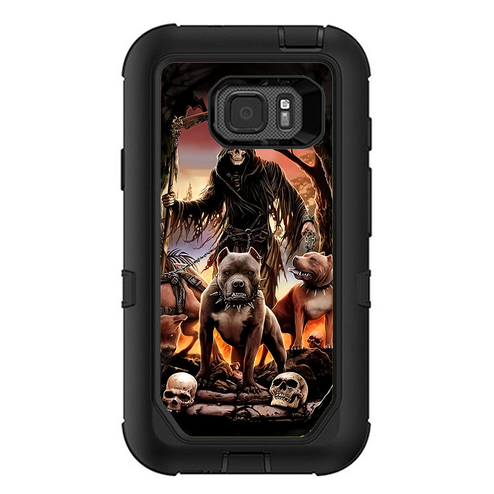  Grim Reaper Pitbull Skulls Otterbox Defender Samsung Galaxy S7 Active Skin