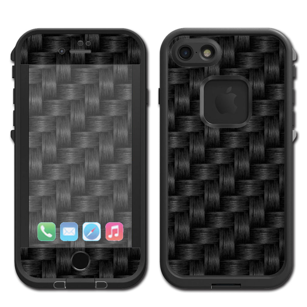  Black Grey Carbon Fiber Weave Lifeproof Fre iPhone 7 or iPhone 8 Skin