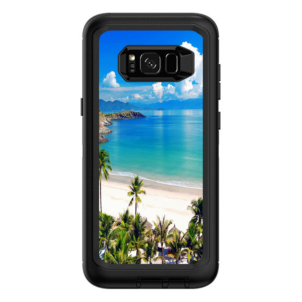  Tropical Paradise Palm Trees Otterbox Defender Samsung Galaxy S8 Plus Skin