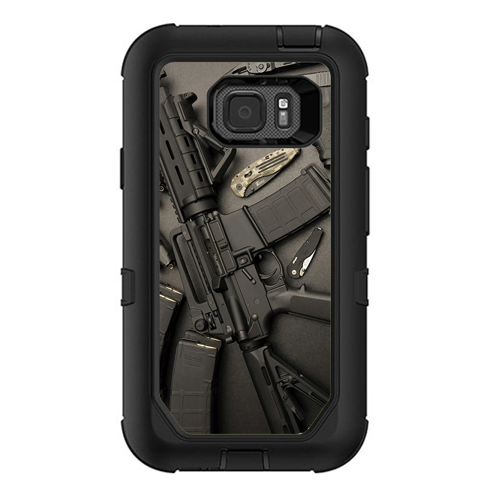  Edc Ar Pistol Gun Knife Military Otterbox Defender Samsung Galaxy S7 Active Skin