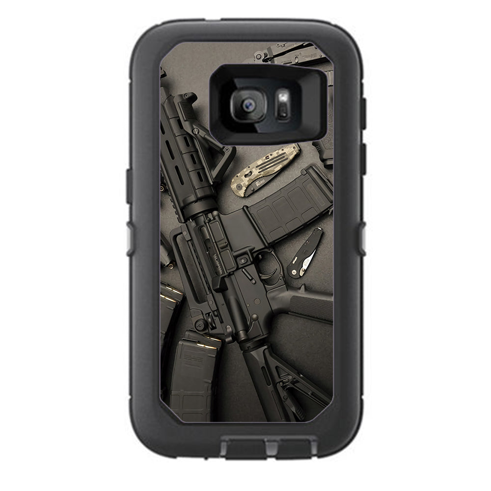  Edc Ar Pistol Gun Knife Military Otterbox Defender Samsung Galaxy S7 Skin