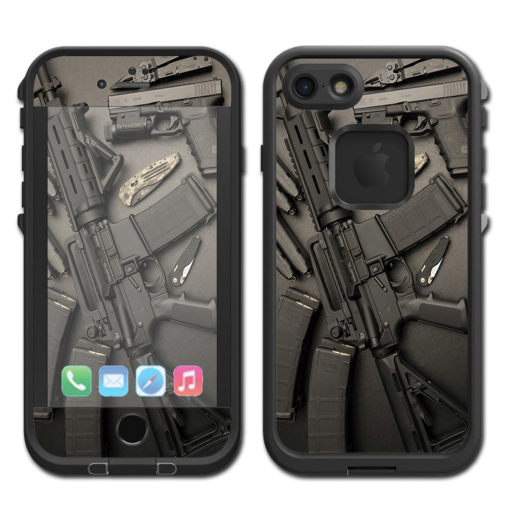 Edc Ar Pistol Gun Knife Military Lifeproof Fre iPhone 7 or iPhone 8 Skin