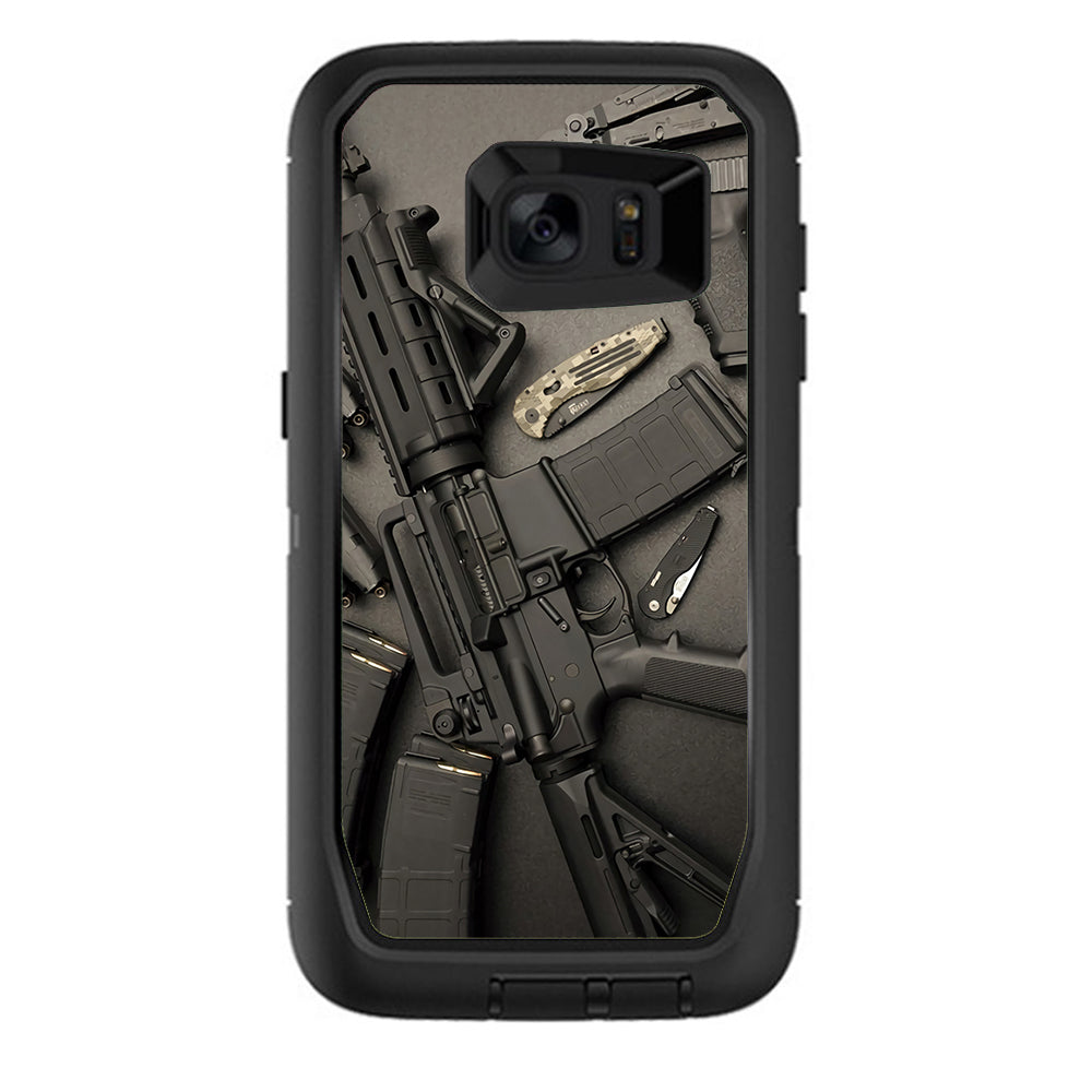  Edc Ar Pistol Gun Knife Military Otterbox Defender Samsung Galaxy S7 Edge Skin