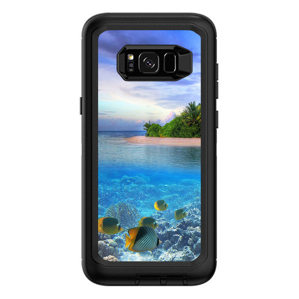 Underwater Snorkel Tropical Fish Island Otterbox Defender Samsung Galaxy S8 Plus Skin
