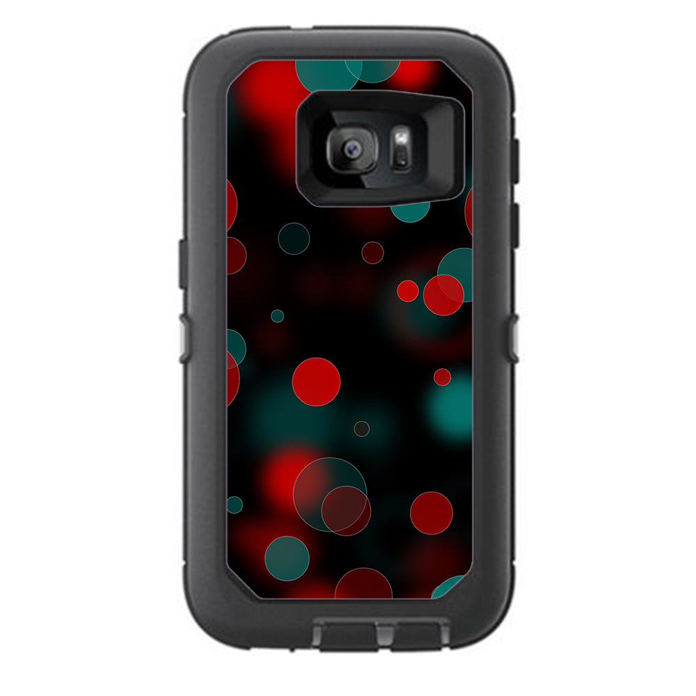  Red Blue Circles Dots Vision Otterbox Defender Samsung Galaxy S7 Skin