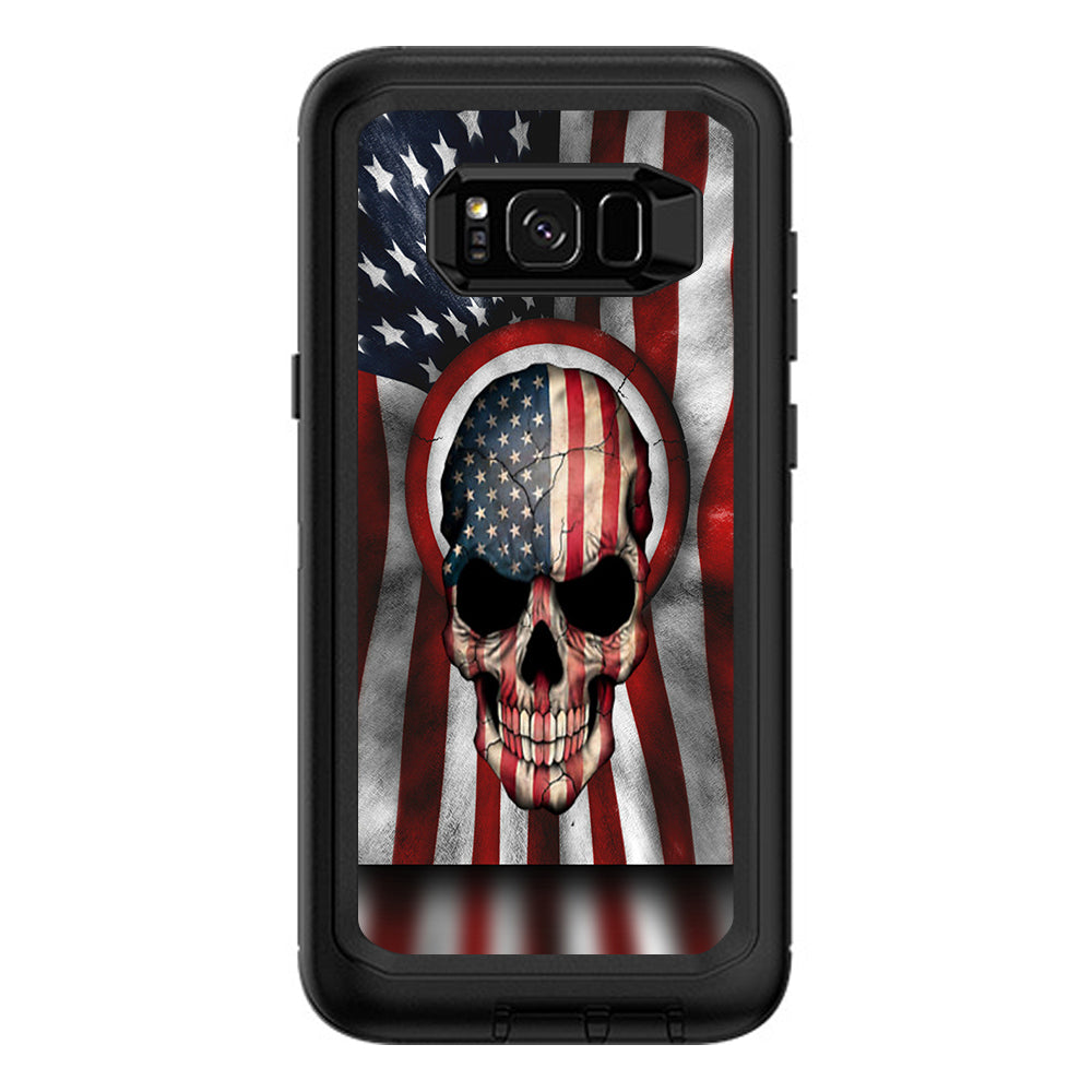  America Skull Military Usa Murica Otterbox Defender Samsung Galaxy S8 Plus Skin