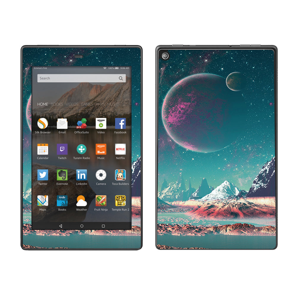  Planets And Moons Mountains Amazon Fire HD 8 Skin