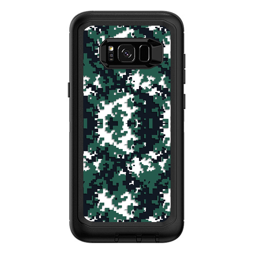  Digi Camo Team Colors Camouflage Green Black Otterbox Defender Samsung Galaxy S8 Plus Skin