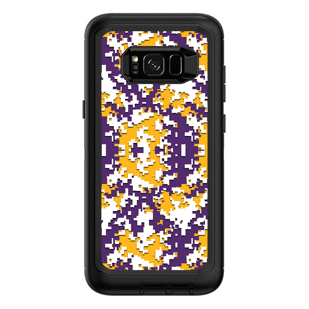  Digi Camo Team Colors Camouflage Purple Gold Otterbox Defender Samsung Galaxy S8 Plus Skin