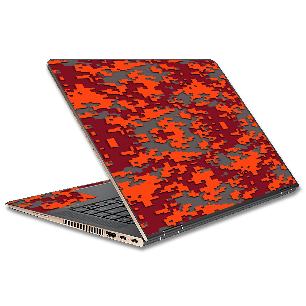  Digi Camo Team Colors Camouflage Orange Red HP Spectre x360 13t Skin