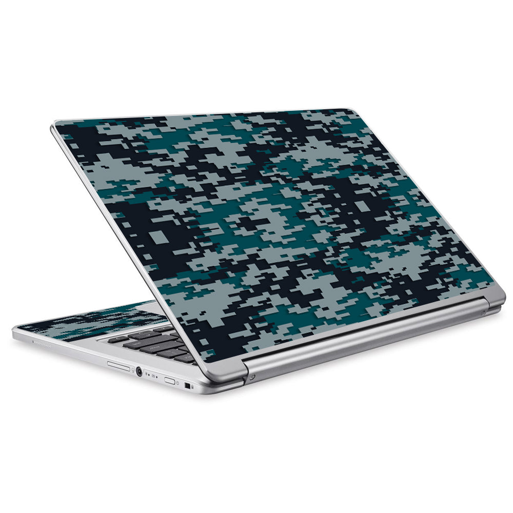  Digi Camo Team Colors Camouflage Green Black Grey Acer Chromebook R13 Skin