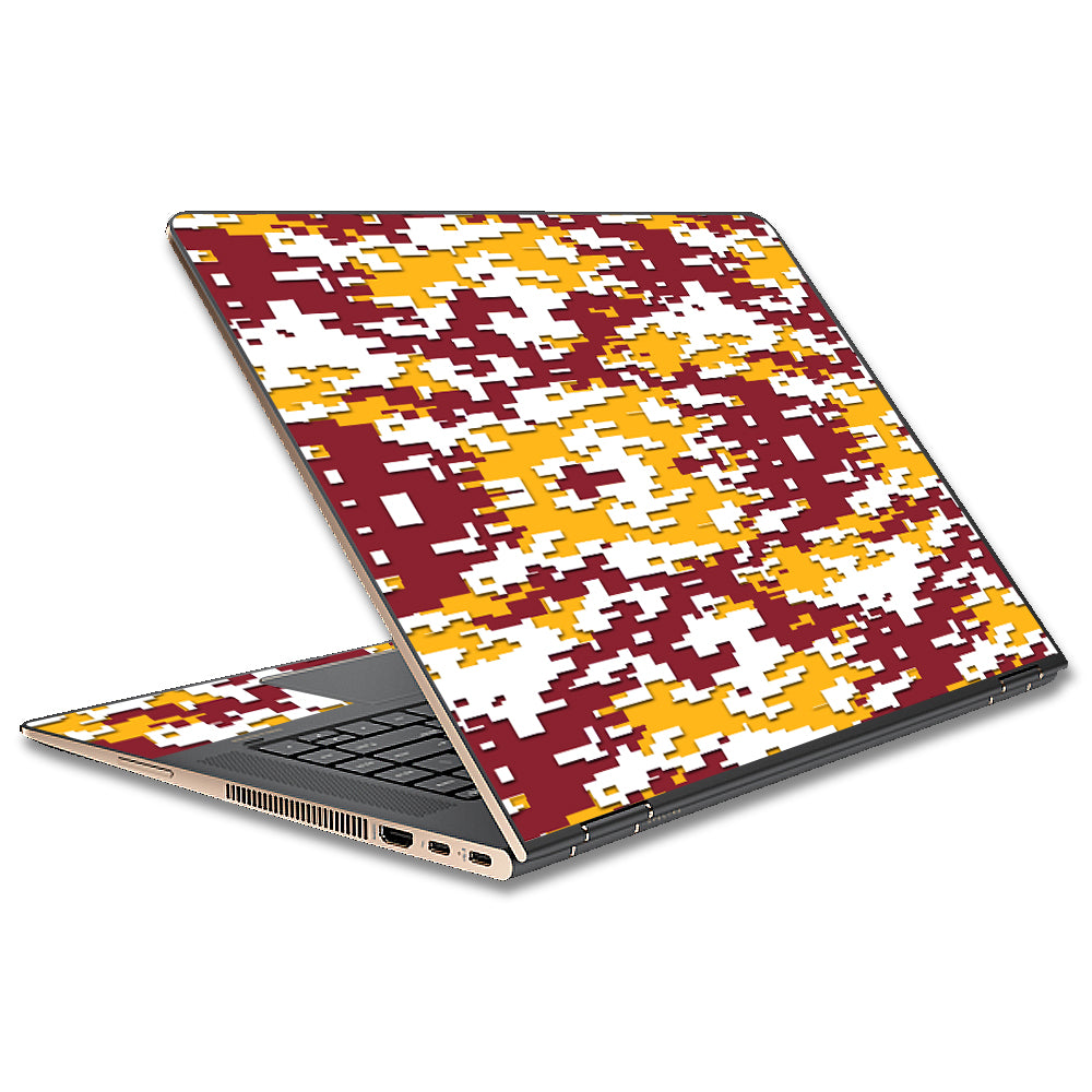  Digi Camo Team Colors Camouflage Red White Yellow HP Spectre x360 13t Skin