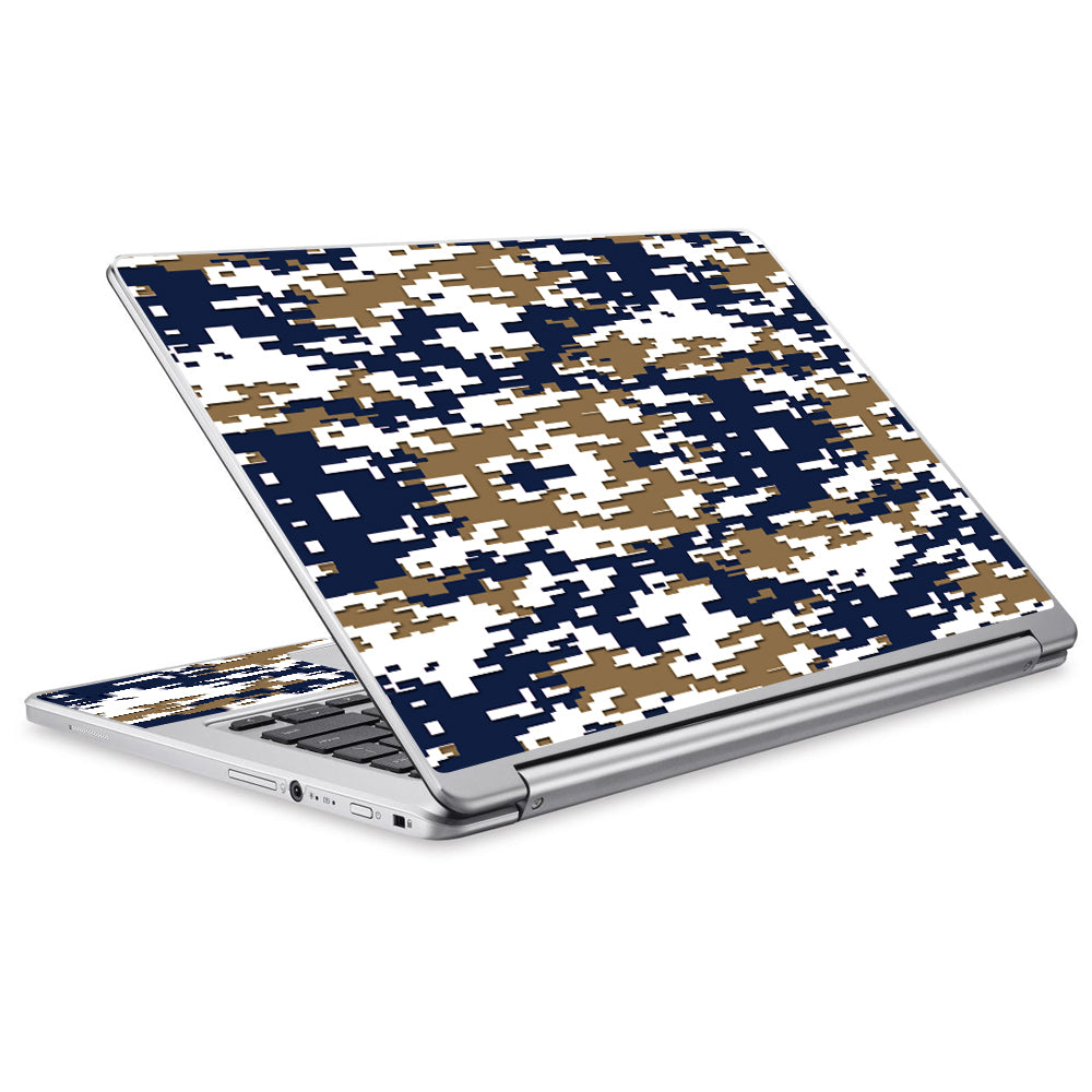  Digi Camo Team Colors Camouflage Gold Blue Acer Chromebook R13 Skin