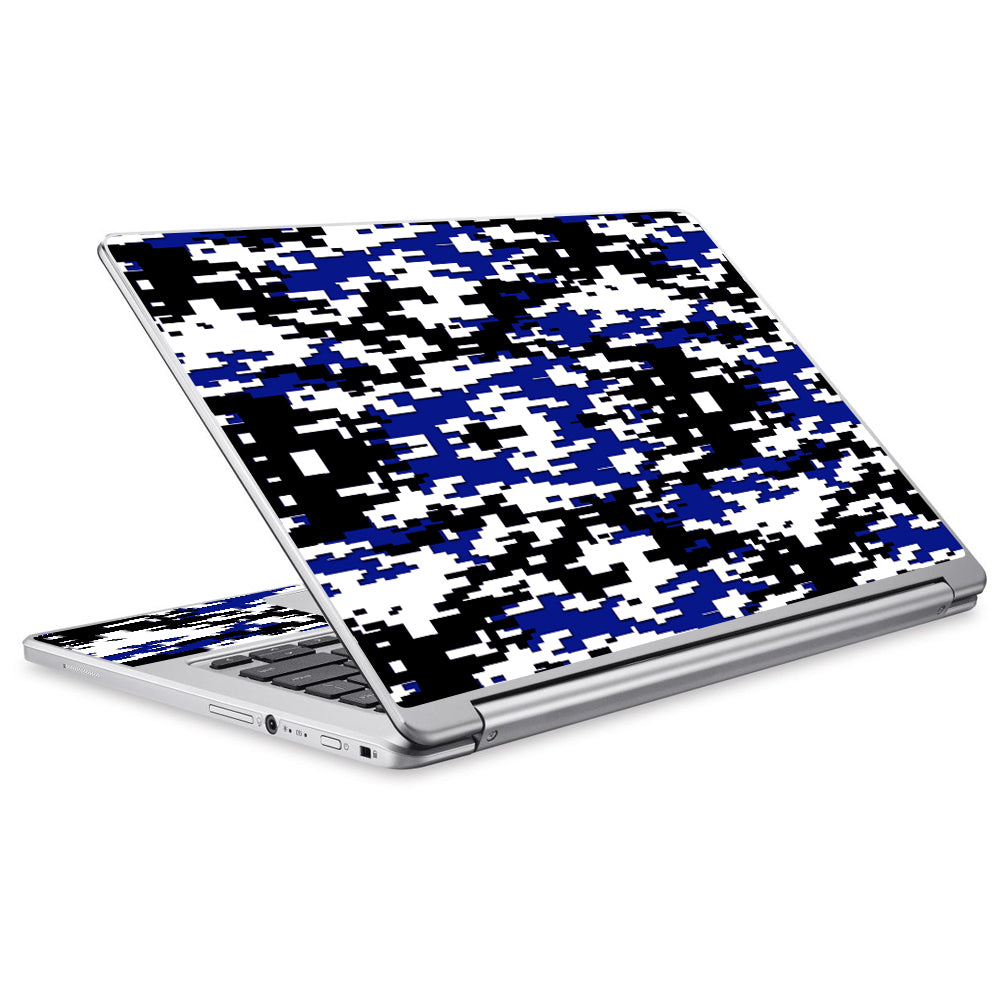  Digi Camo Team Colors Camouflage Blue Black Acer Chromebook R13 Skin