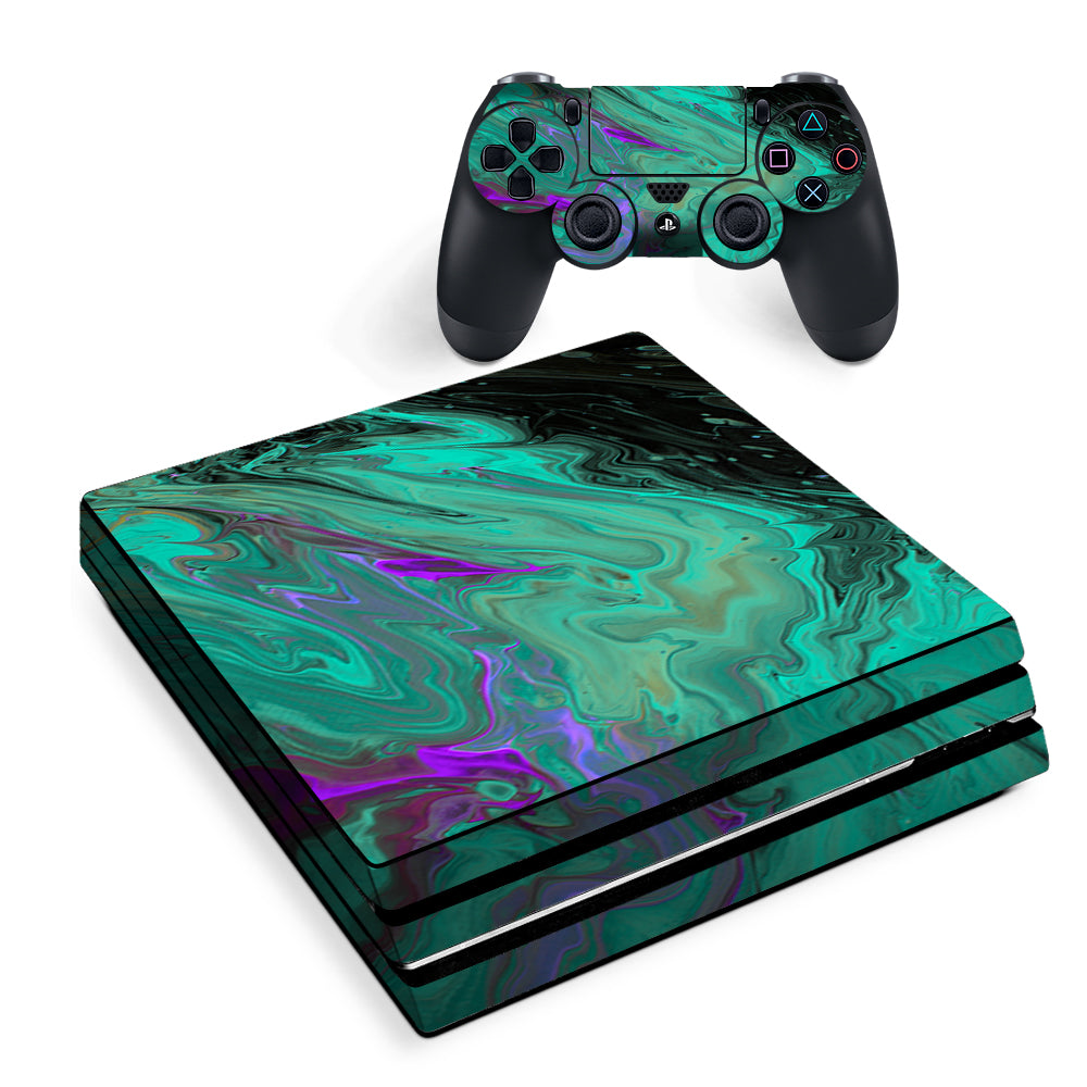 Paint Swirls Abstract Watercolor Sony PS4 Pro Skin