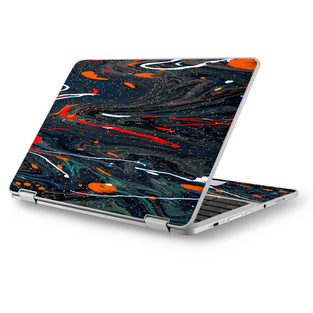  Paint Splatter Swirls  Asus Chromebook Flip 12.5" Skin