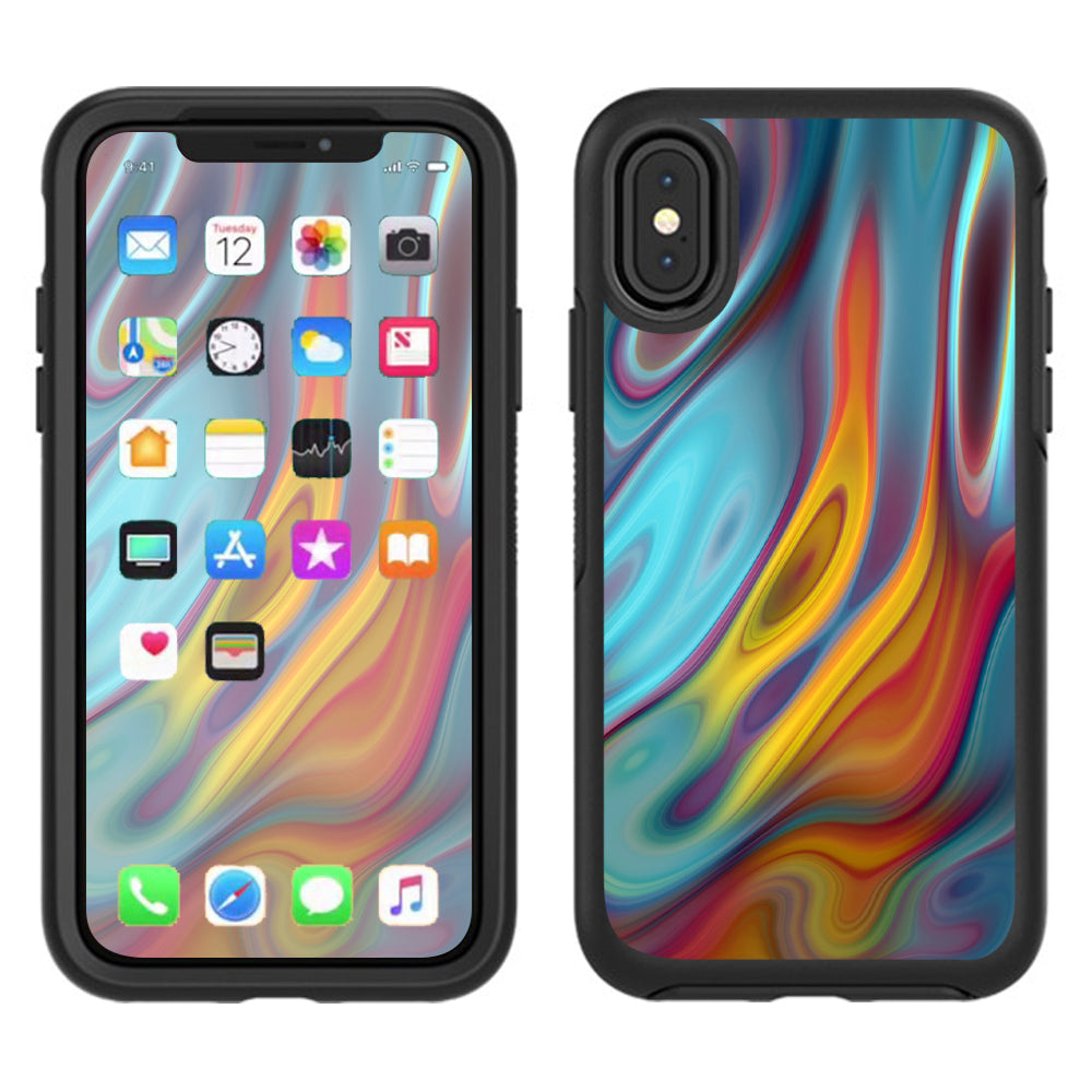  Color Glass Opalescent Resin  Otterbox Defender Apple iPhone X Skin