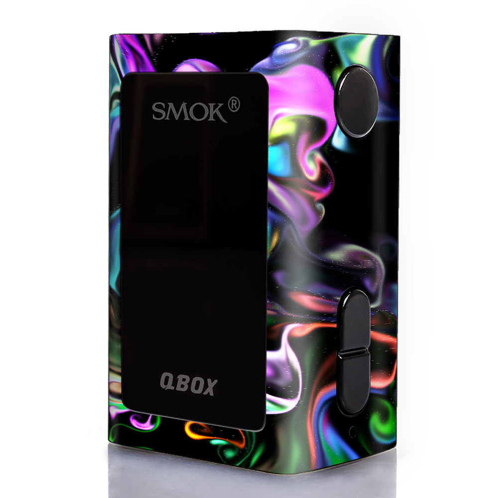  Resin Swirls Smoke Glass Smok Qbox 50w tc Skin