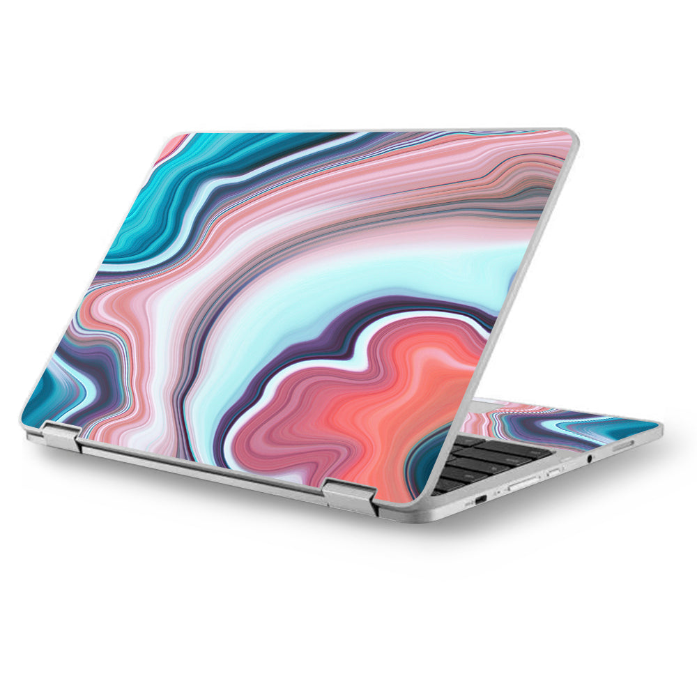  Geode Stone Rock Swirl Mix Asus Chromebook Flip 12.5" Skin