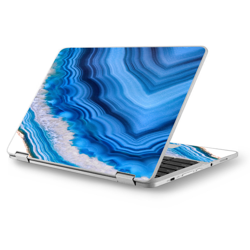  Up Blue Crystals Asus Chromebook Flip 12.5" Skin