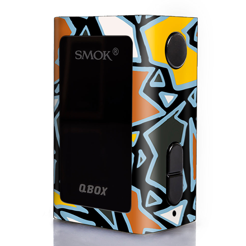  Pop Art Stained Glass Smok Qbox 50w tc Skin