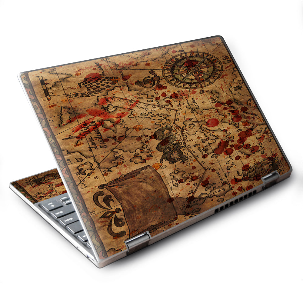  Pirate Map Arrrr Treasure Gold Lenovo Yoga 710 11.6" Skin