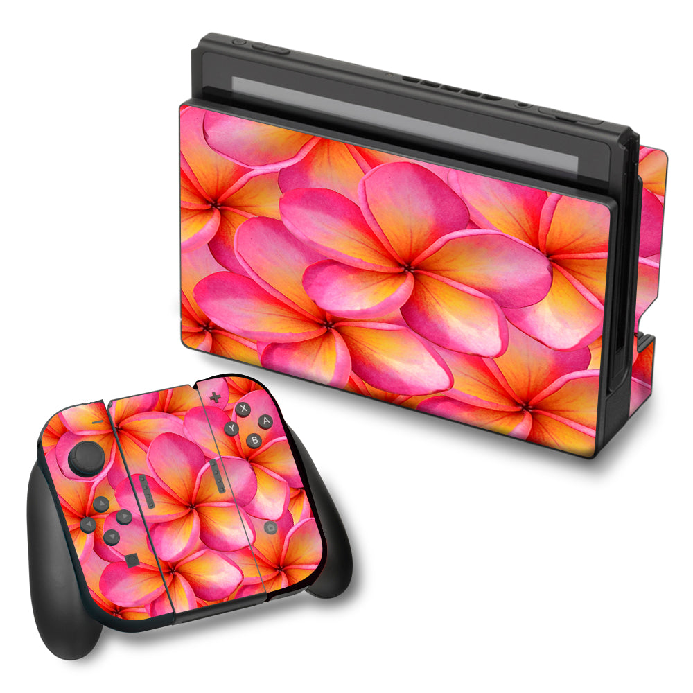  Plumerias Pink Flowers Nintendo Switch Skin