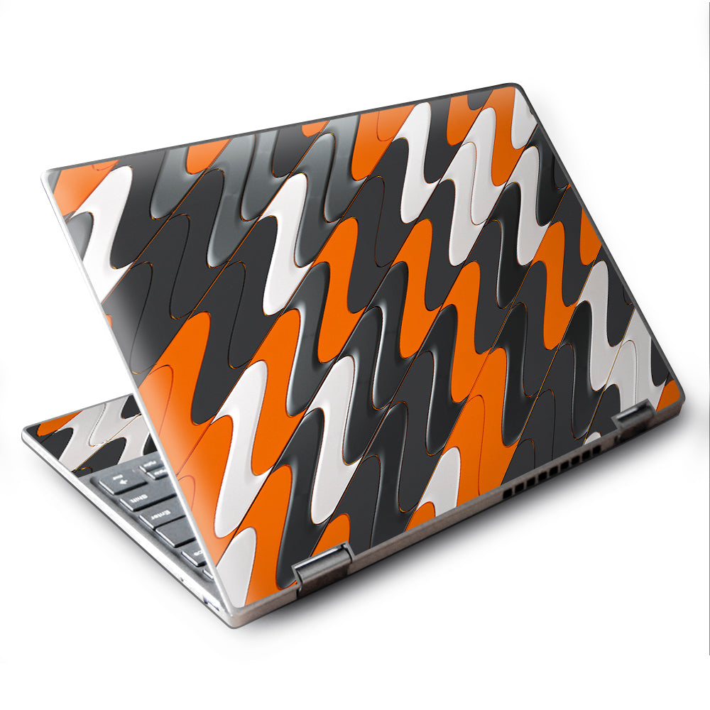  Puzzle Orange Grey Trippy Lenovo Yoga 710 11.6" Skin
