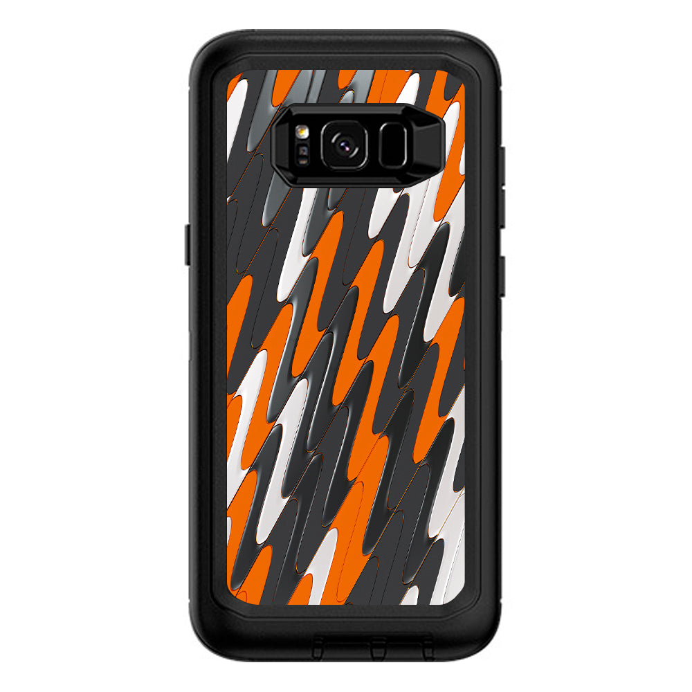  Puzzle Orange Grey Trippy Otterbox Defender Samsung Galaxy S8 Plus Skin