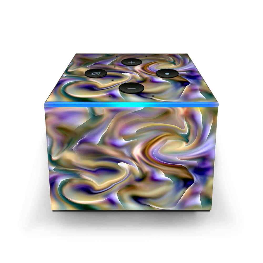  Resin Swirl Opalescent Oil Slick Amazon Fire TV Cube Skin