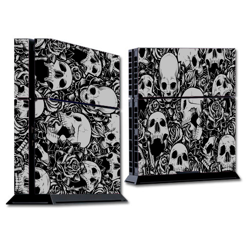  Skulls N Roses Black White Screaming Sony Playstation PS4 Skin
