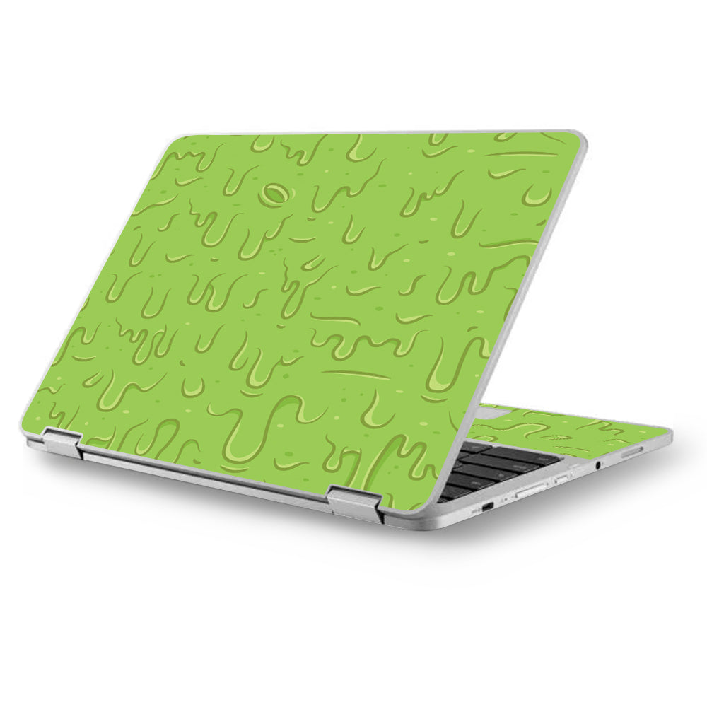  Dripping Cartoon Slime Green Asus Chromebook Flip 12.5" Skin
