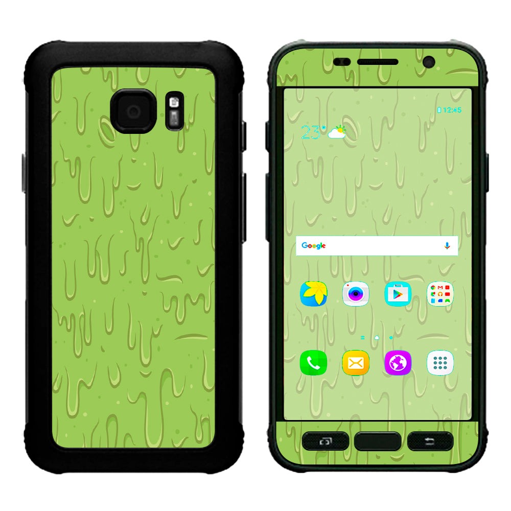  Dripping Cartoon Slime Green Samsung Galaxy S7 Active Skin