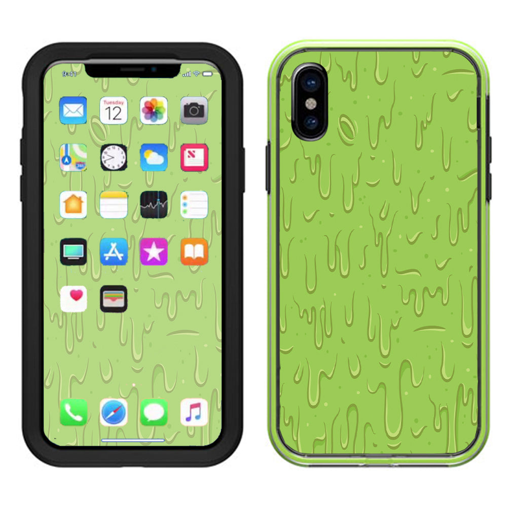  Dripping Cartoon Slime Green Lifeproof Slam Case iPhone X Skin