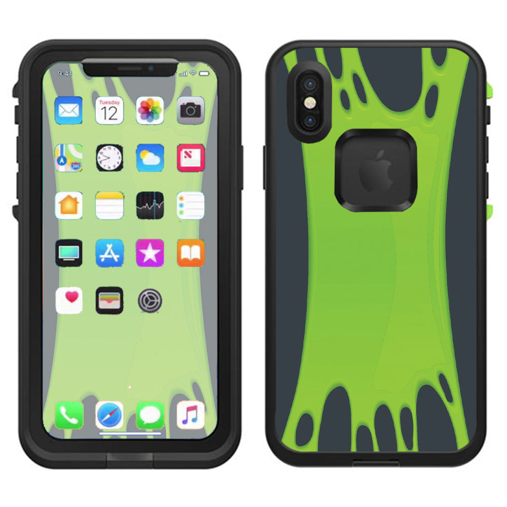  Stretched Slime Green Lifeproof Fre Case iPhone X Skin