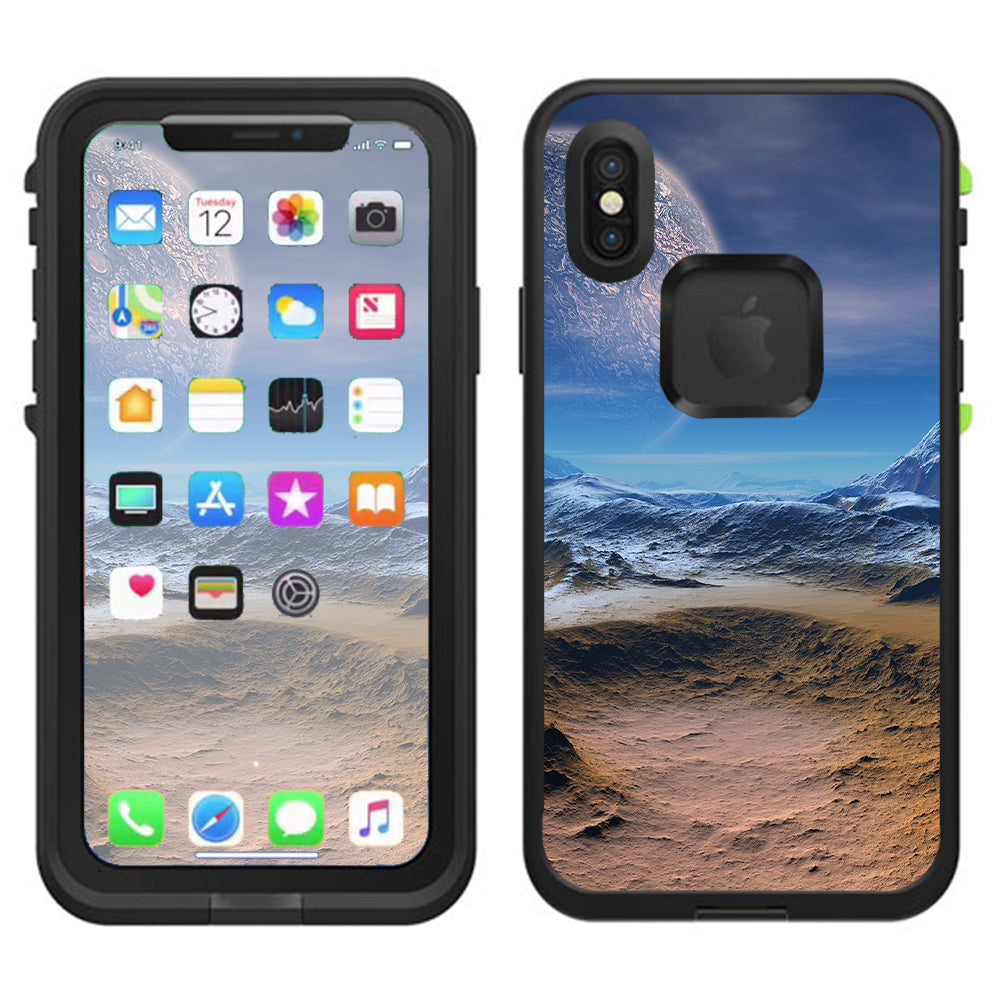  Space Planet Moon Surface Outerspace Lifeproof Fre Case iPhone X Skin