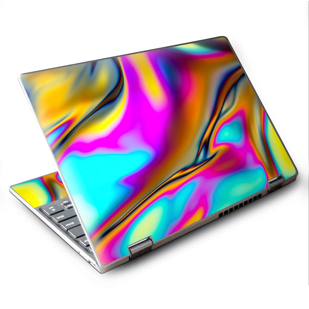  Oil Slick Resin Iridium Glass Colors Lenovo Yoga 710 11.6" Skin