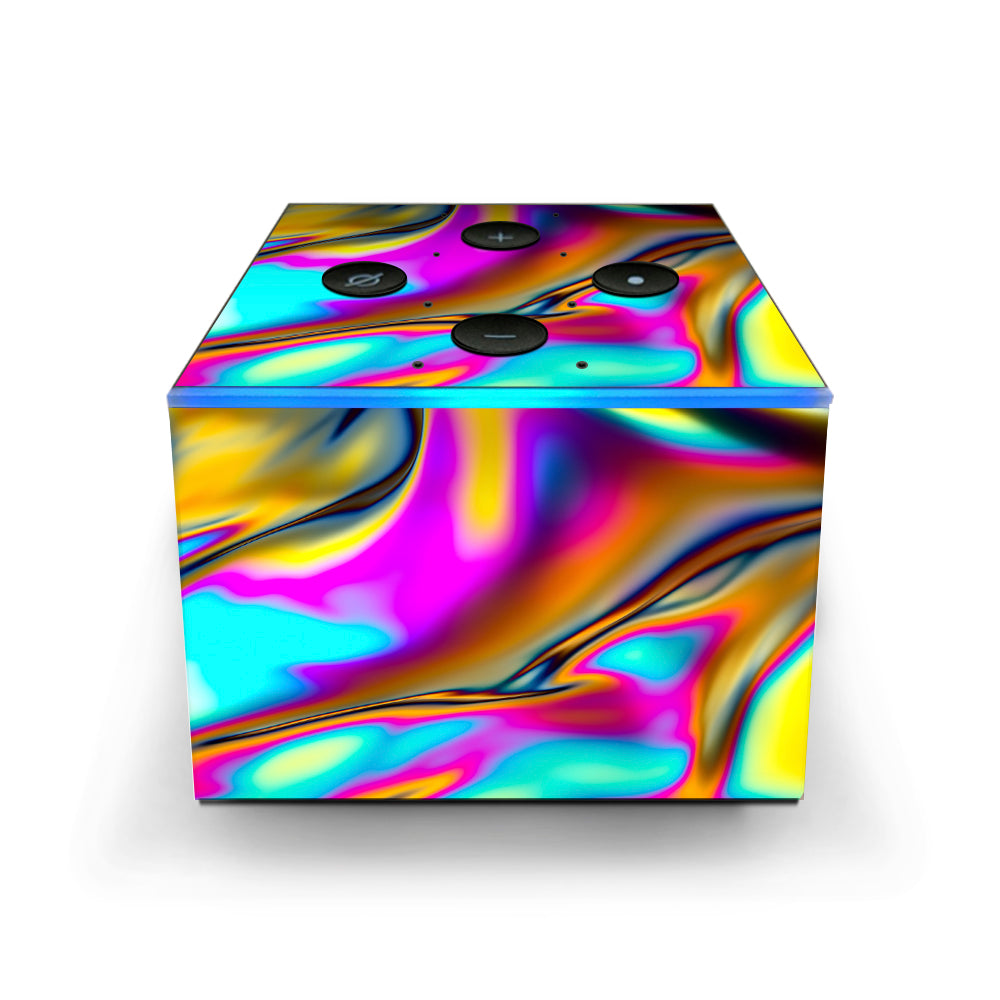  Oil Slick Resin Iridium Glass Colors Amazon Fire TV Cube Skin