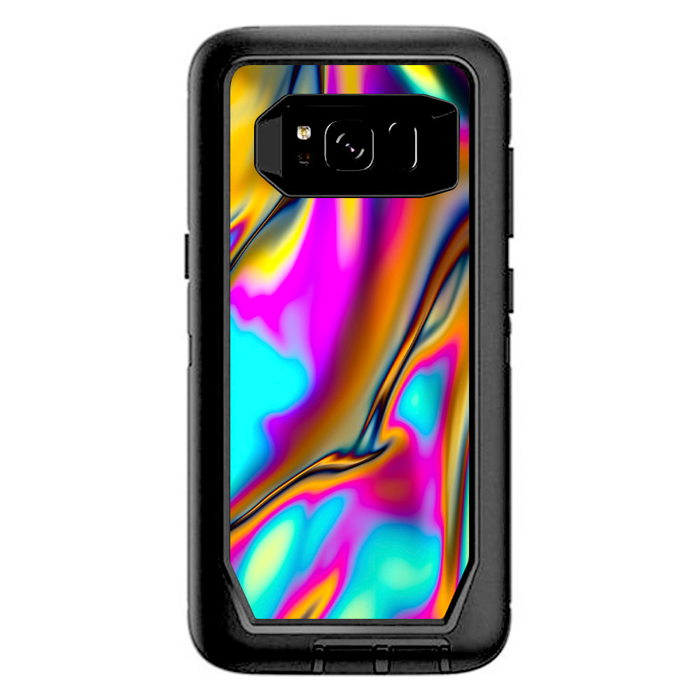  Oil Slick Resin Iridium Glass Colors Otterbox Defender Samsung Galaxy S8 Skin