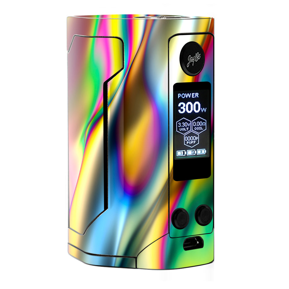  Oil Slick Rainbow Opalescent Design Awesome Wismec Gen 3 300w Skin