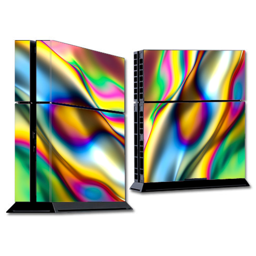  Oil Slick Rainbow Opalescent Design Awesome Sony Playstation PS4 Skin
