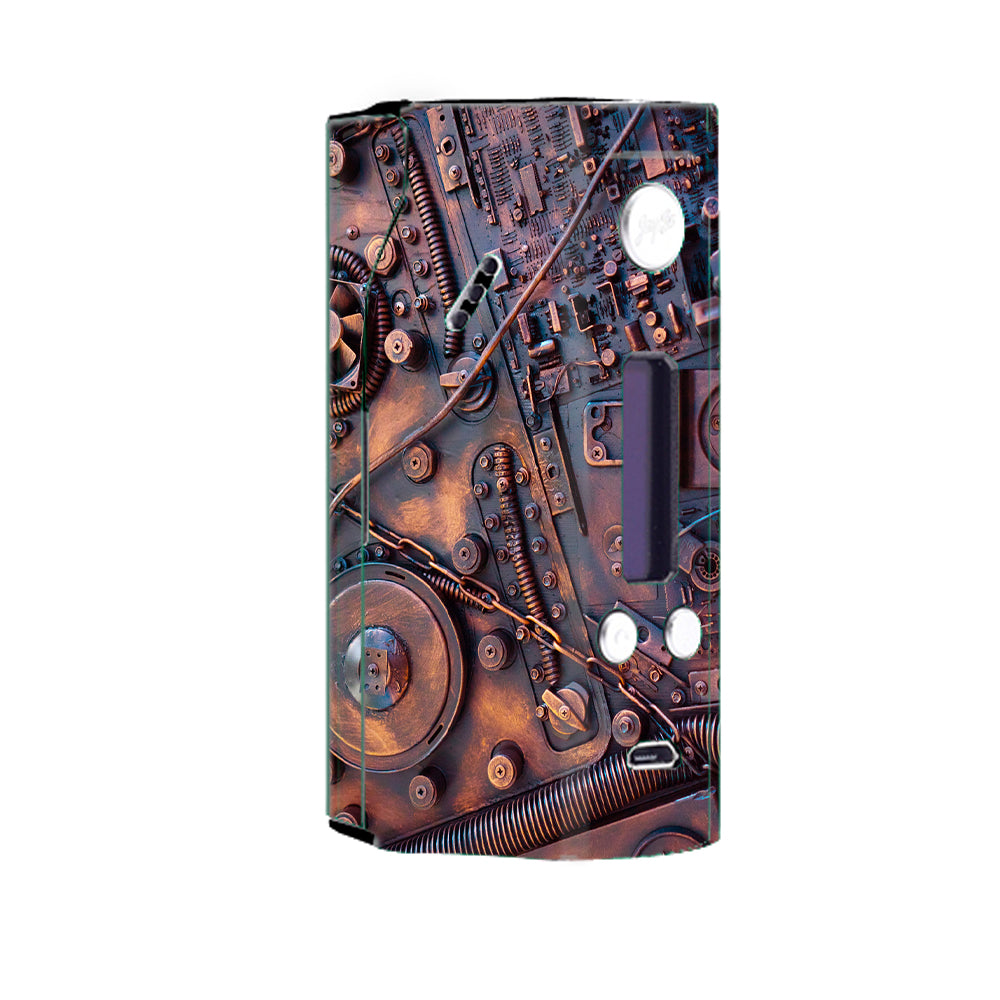  Steampunk Metal Panel Vault Fan Gear Wismec Reuleaux RX200 Skin