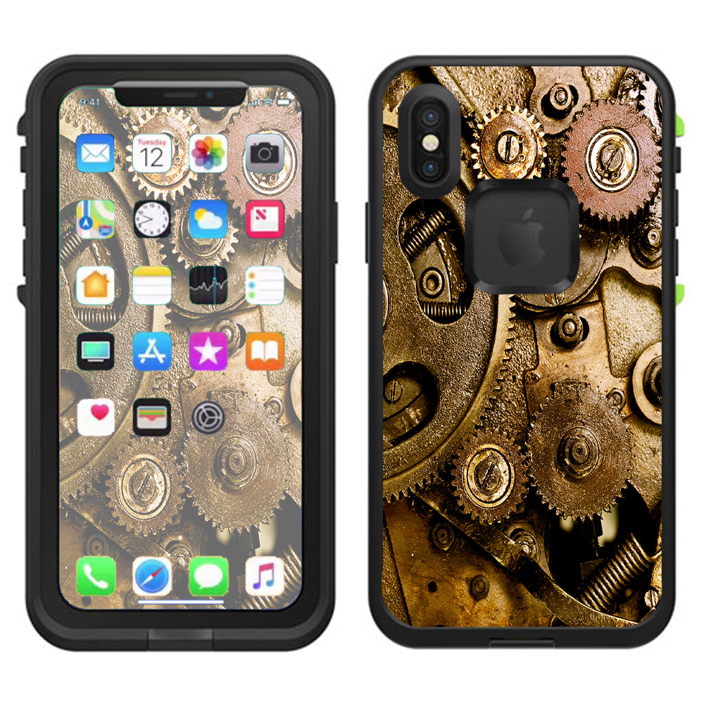  Steampunk Gears Steam Punk Old Lifeproof Fre Case iPhone X Skin