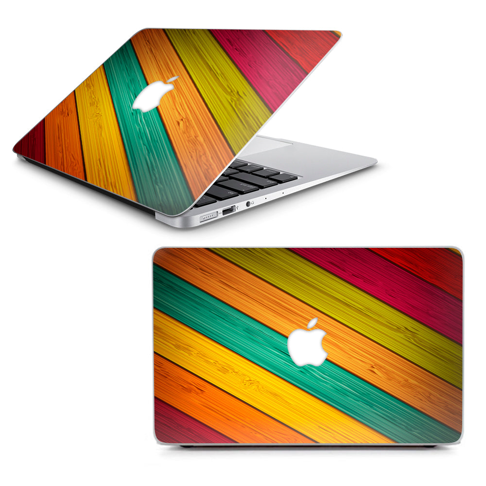 Color Wood Planks Macbook Air 11" A1370 A1465 Skin