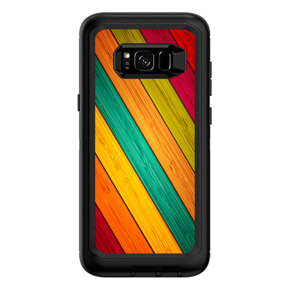  Color Wood Planks Otterbox Defender Samsung Galaxy S8 Plus Skin