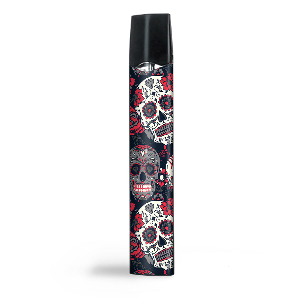 Sugar Skulls Red Black Dia De Los Smok Infinix Ultra Portable Skin