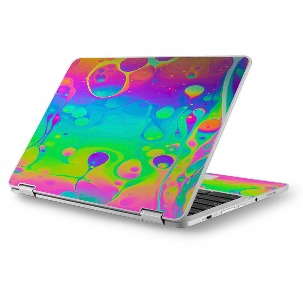  Trippy Tie Die Colors Dripping Lava Asus Chromebook Flip 12.5" Skin