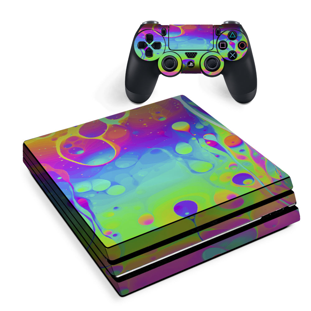 Trippy Tie Die Colors Dripping Lava Sony PS4 Pro Skin