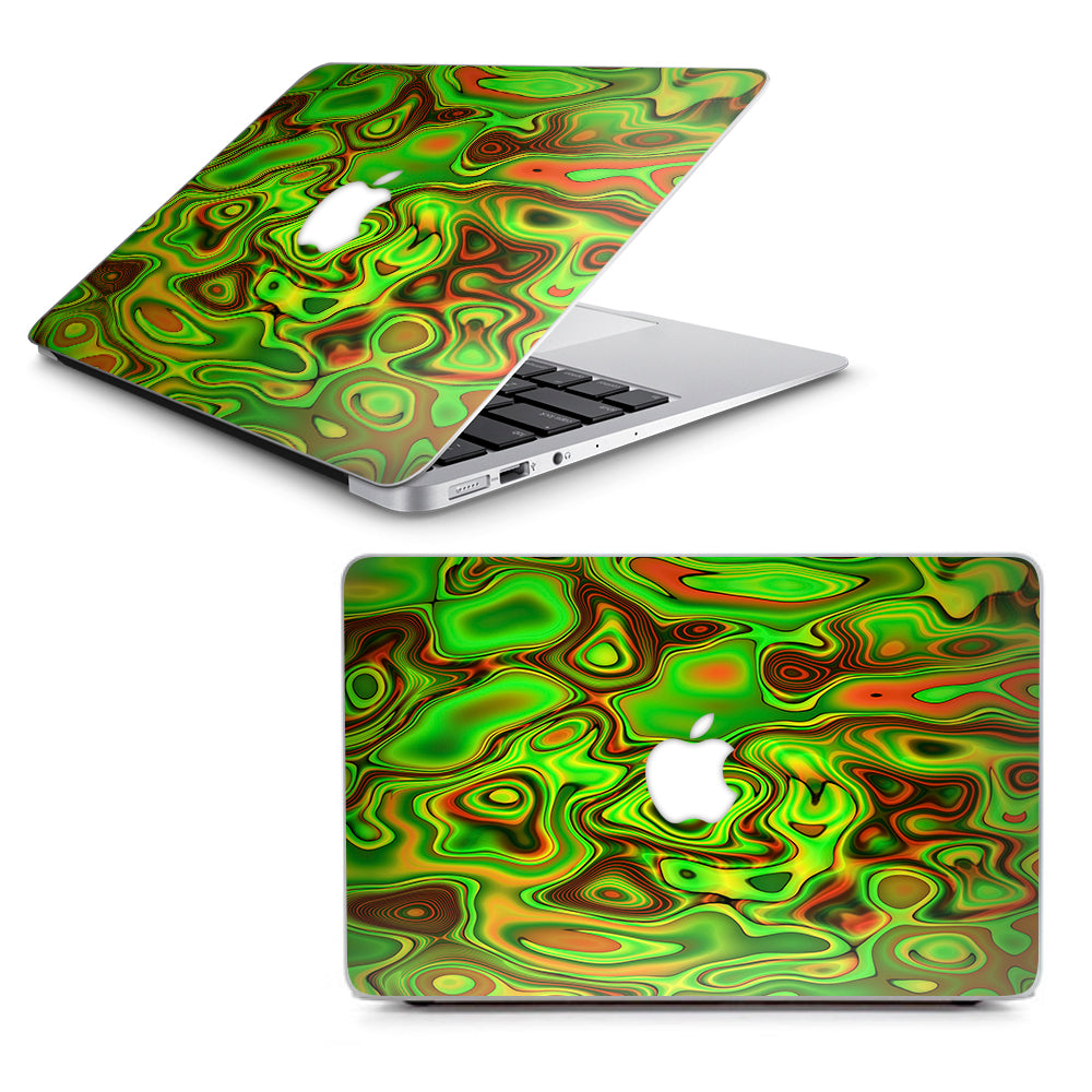  Green Glass Trippy Psychedelic Macbook Air 11" A1370 A1465 Skin