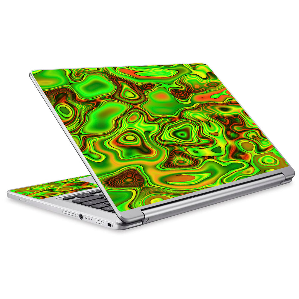  Green Glass Trippy Psychedelic Acer Chromebook R13 Skin